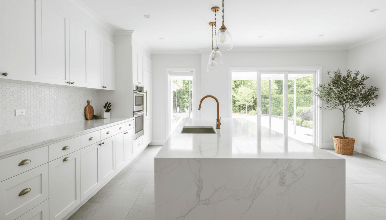 Modern kitchen renovation with updated cabinetry and finishes